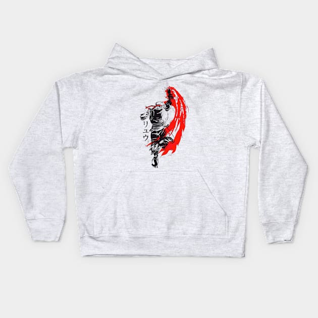 RYU HIT WITH BLOOD - TSHIRT Kids Hoodie by JMPrint